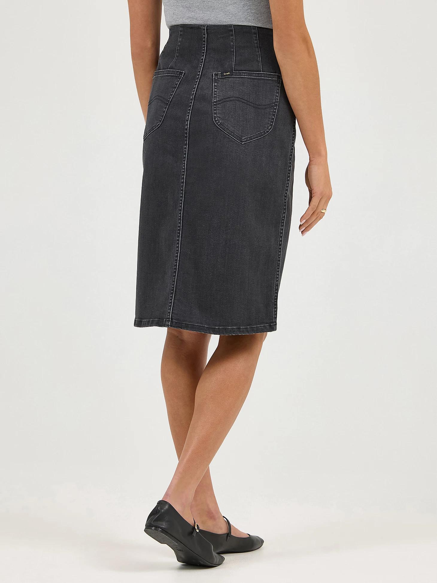 Women's High Rise Front Slit Pull On Skirt | Women's Skirts & Dresses | Lee® Product Image