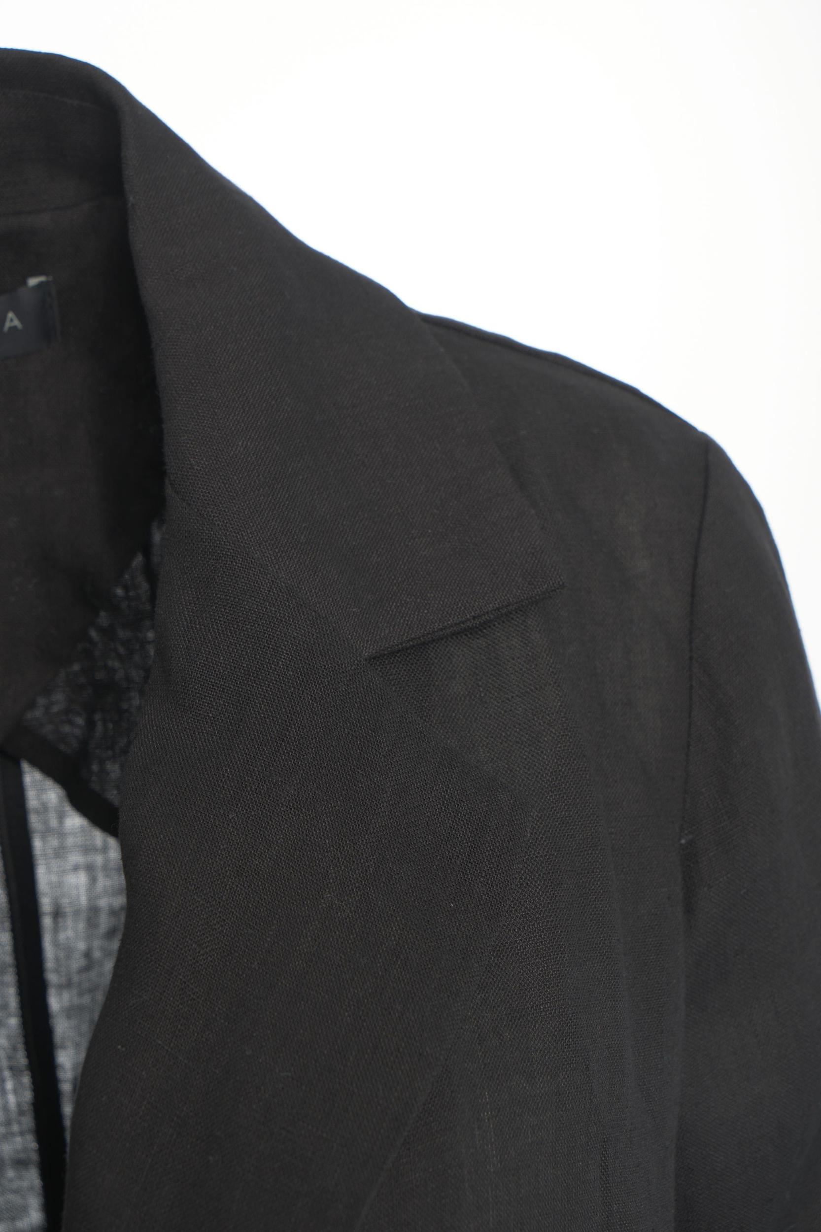 Single-breasted linen blazer Product Image