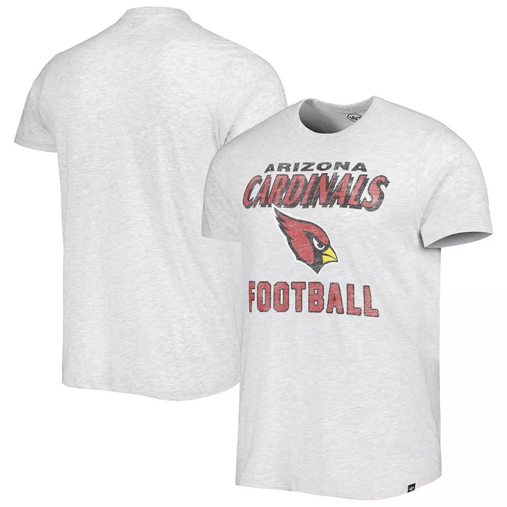 Men's '47 Heathered Gray Arizona Cardinals Dozer Franklin Lightweight T-Shirt,  Product Image