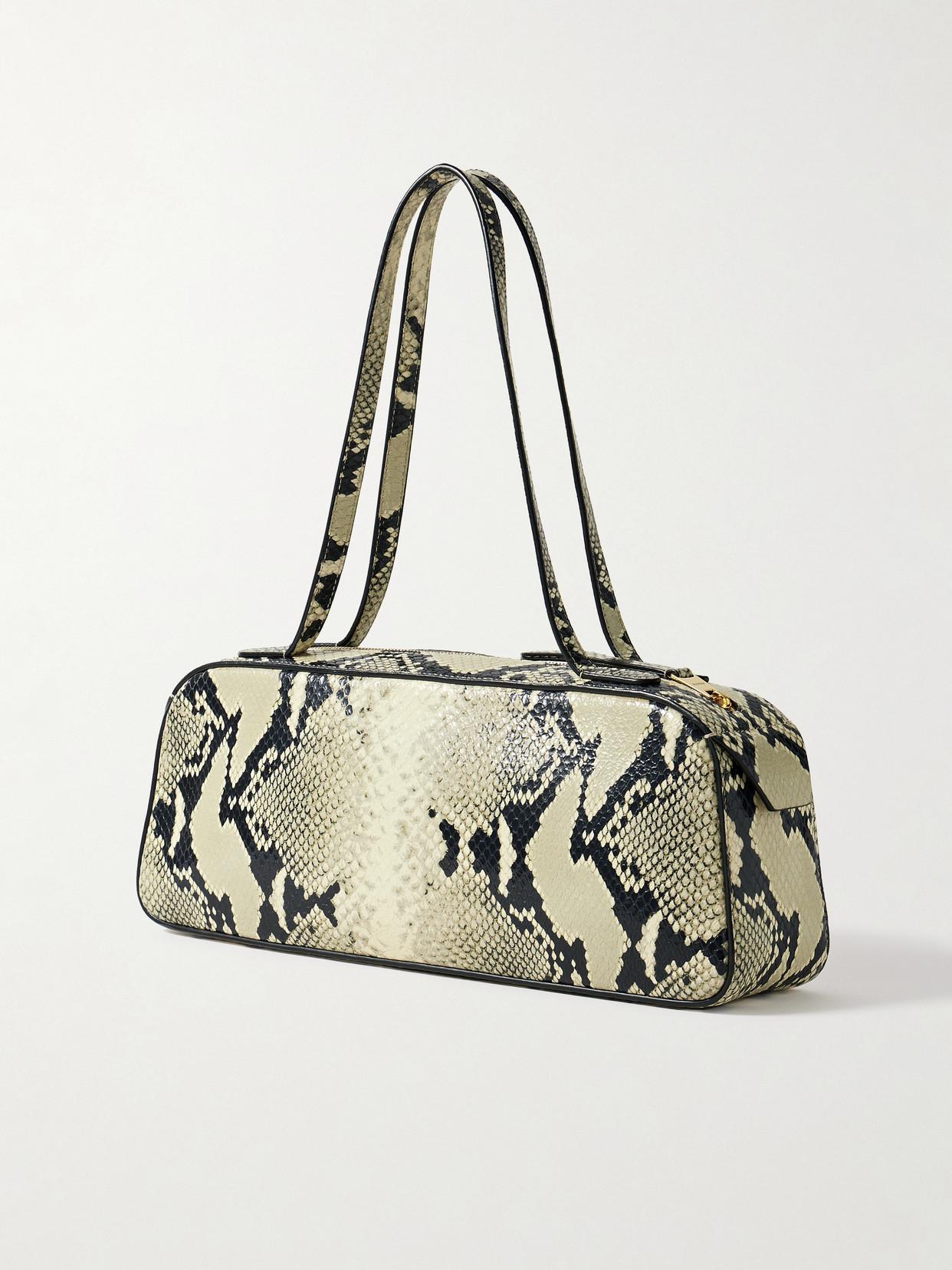 KHAITE Womens Natural Simona Snakeskin-effect Leather Shoulder Bag In Multi Product Image