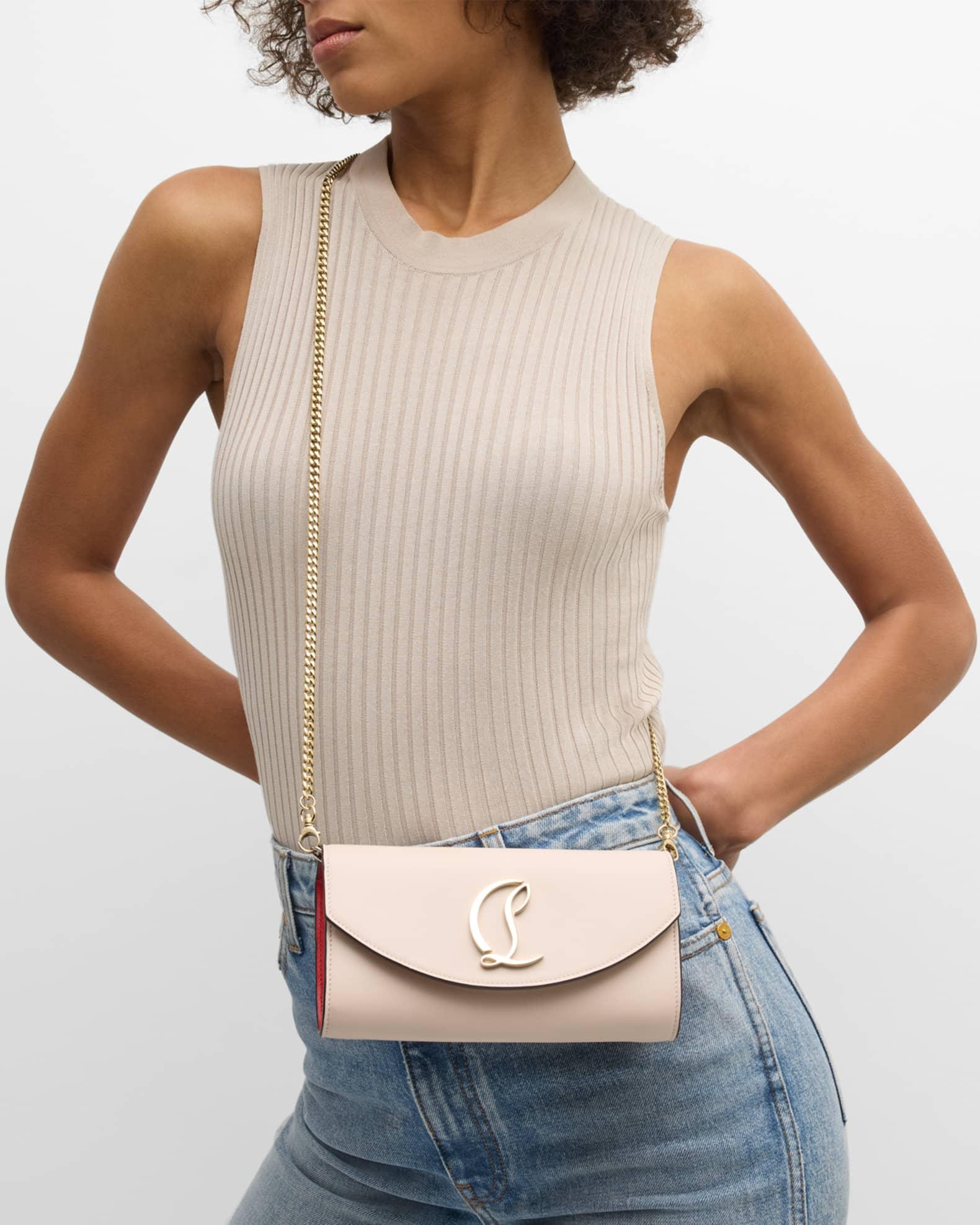 Loubi54 Wallet on Chain in Leather Product Image