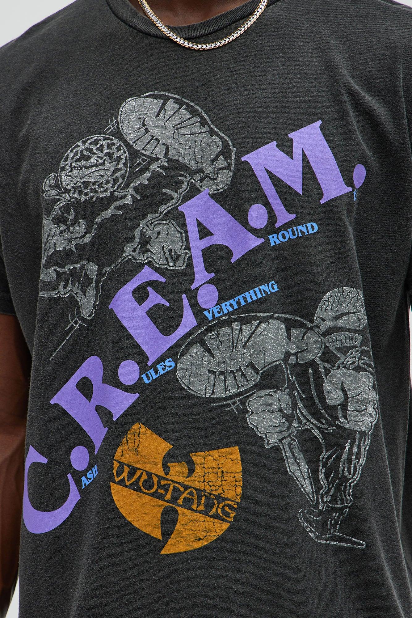 Wu Tang Clan C.R.E.A.M. Oversized Short Sleeve Tee II - Black Product Image