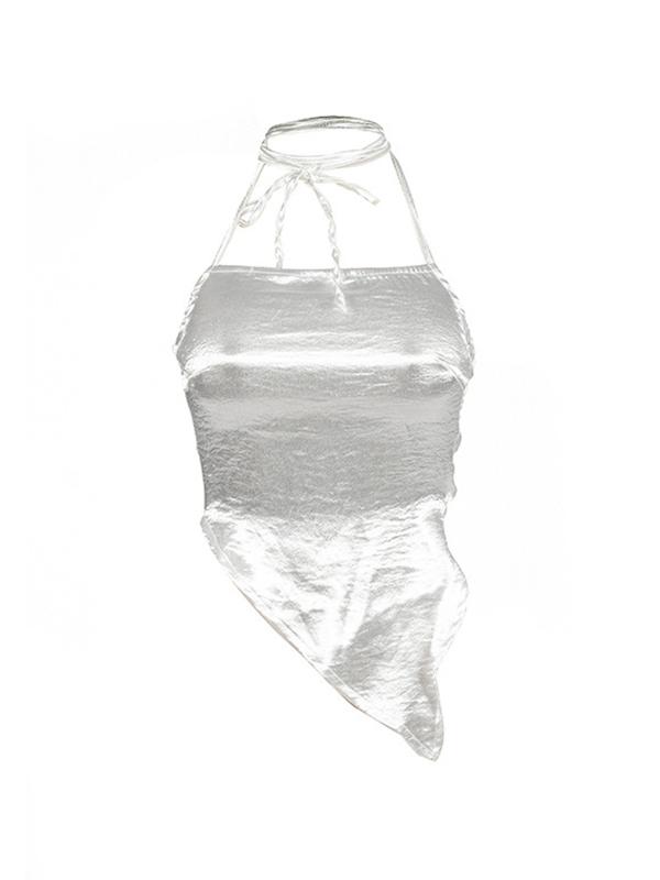 Irregular Hem Halter Backless Cami Top Product Image