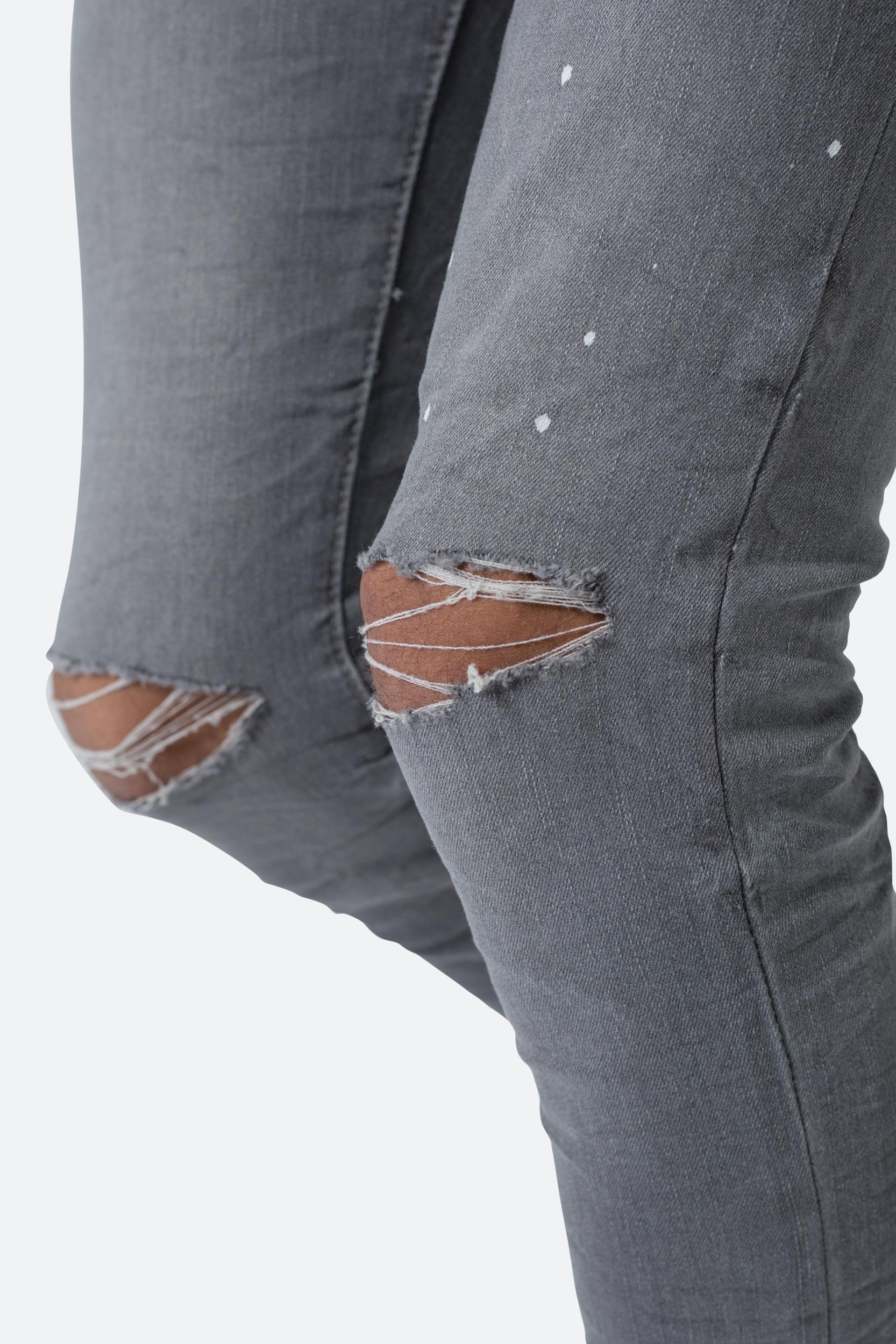 X504 Stretch Skinny Denim - Grey Product Image