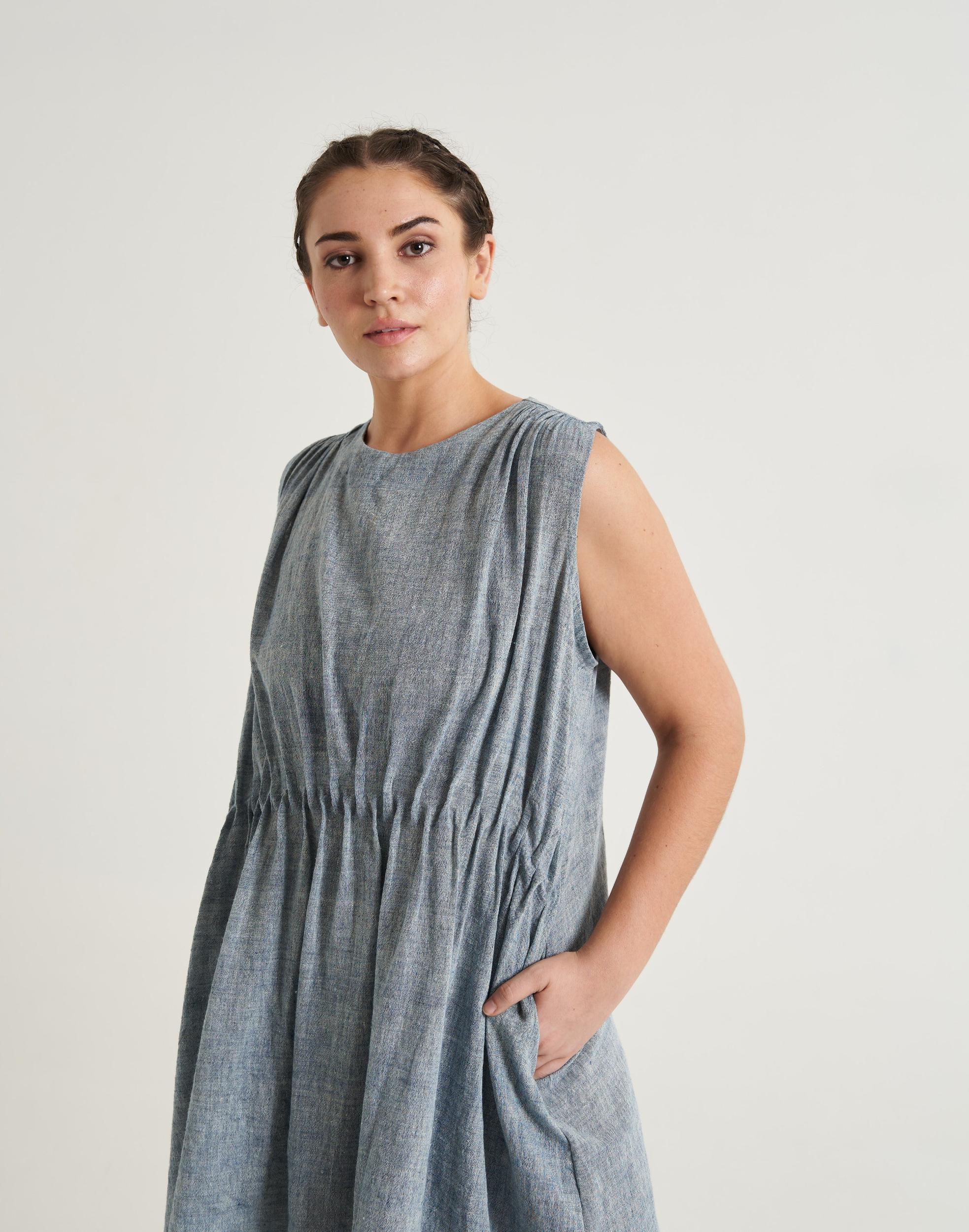 Indigo organic midi Dress Product Image
