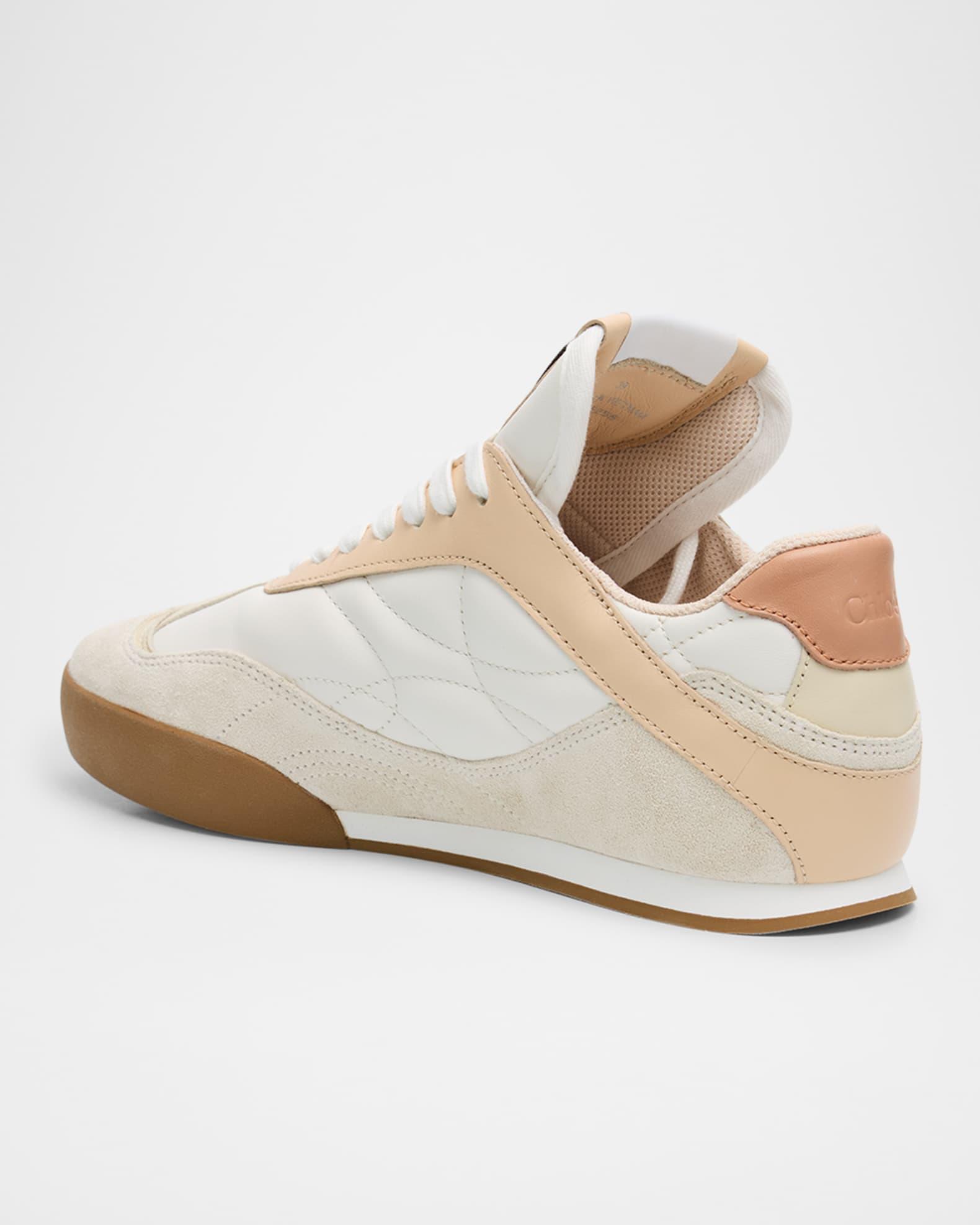 Kick Mixed Leather Low-Top Sneakers Product Image