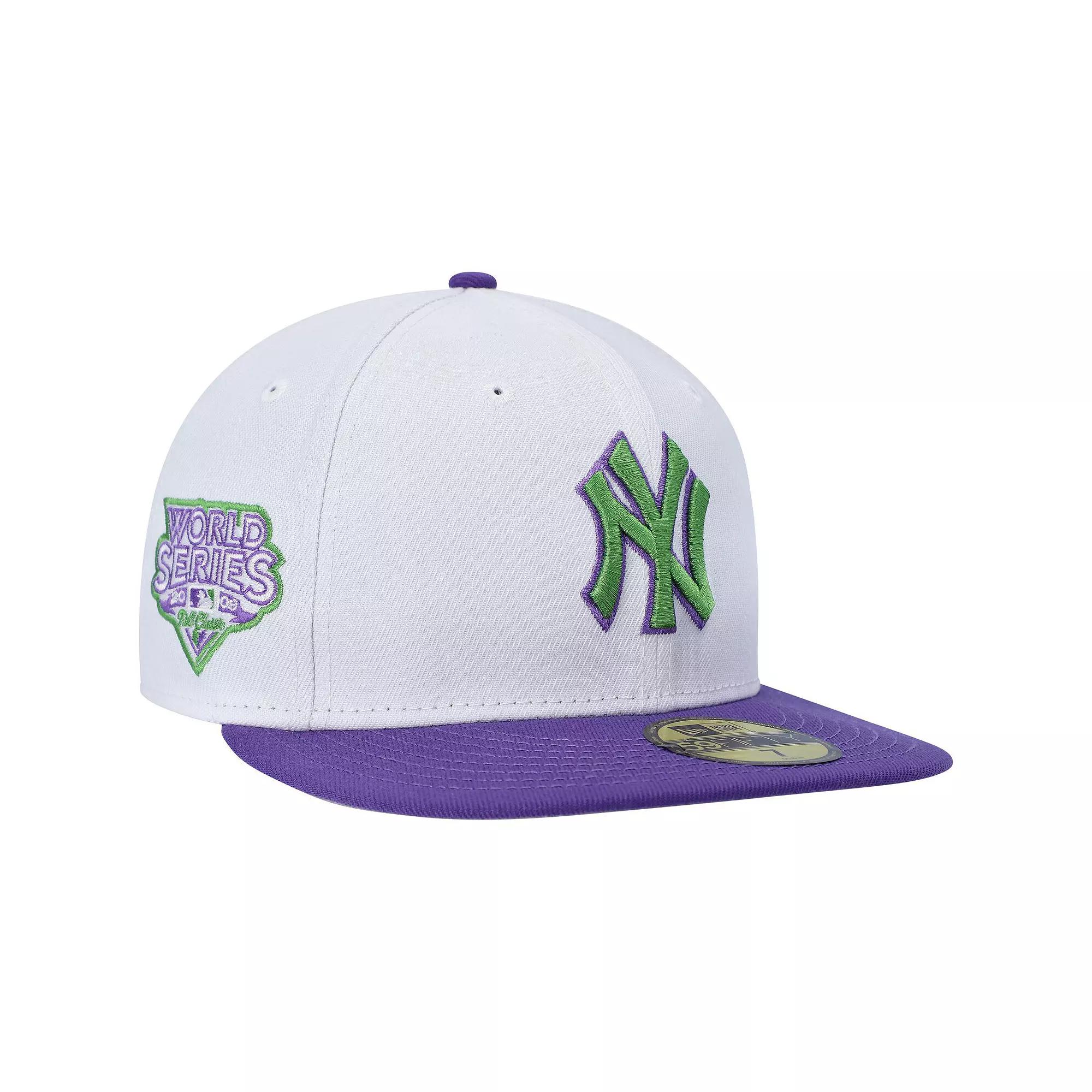 Men's New Era White New York Yankees  Side Patch 59FIFTY Fitted Hat, Size: 7 7/8 Product Image