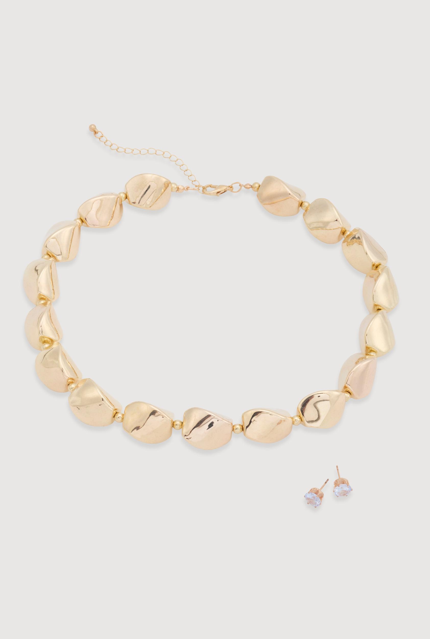 Wavy Metallic Drop Earrings Male Product Image