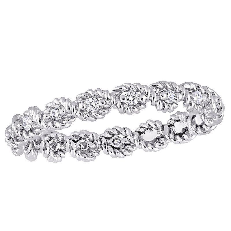 Stella Grace 10k Gold 1/6 Carat T.W. Diamond Infinity Eternity Ring, Women's, Size: 8, White Product Image