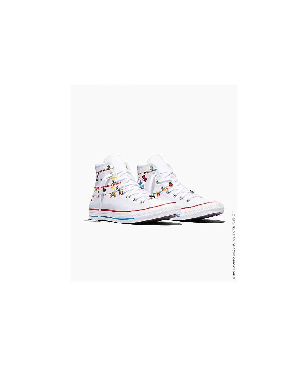 Converse x Hello Kitty & Friends Chuck Taylor All Star White & Red High Top Shoes Product Image