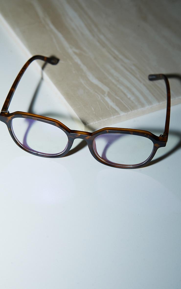 Brown Tortoiseshell Square Frame Blue Light Readers Product Image