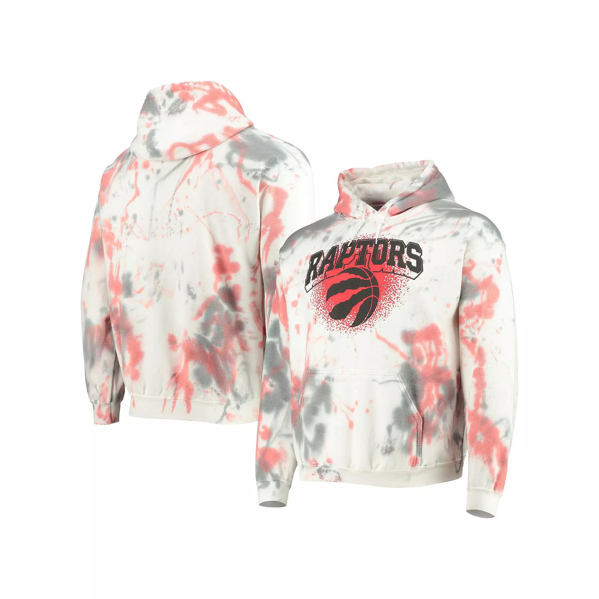 Men's Junk Food Cream Toronto Raptors Tie-Dye Pullover Hoodie, Size: Small, Rpt White Product Image