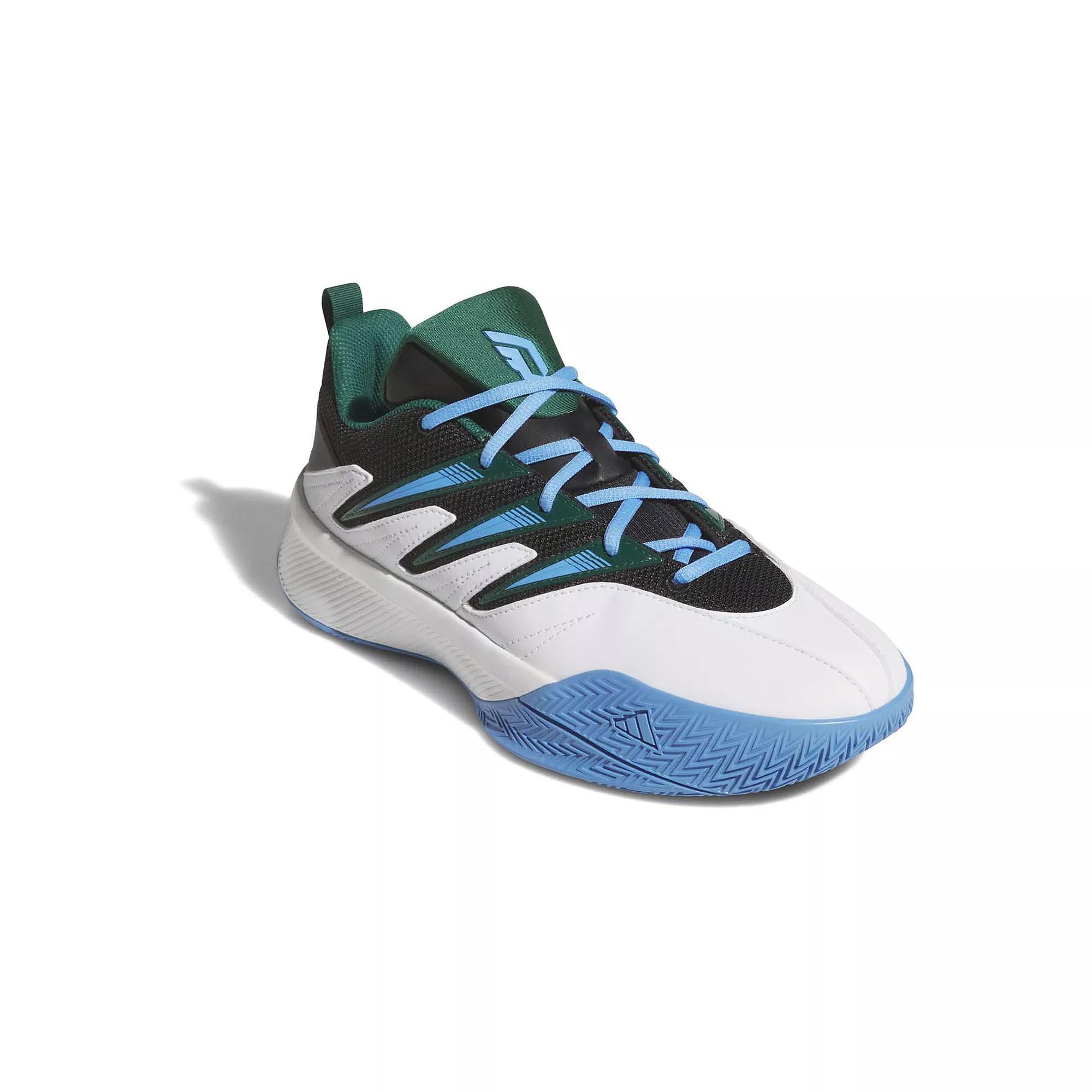 adidas Dame Certified 3.0 Low Men's Basketball Shoes, Size: 8, White Green Blue Product Image