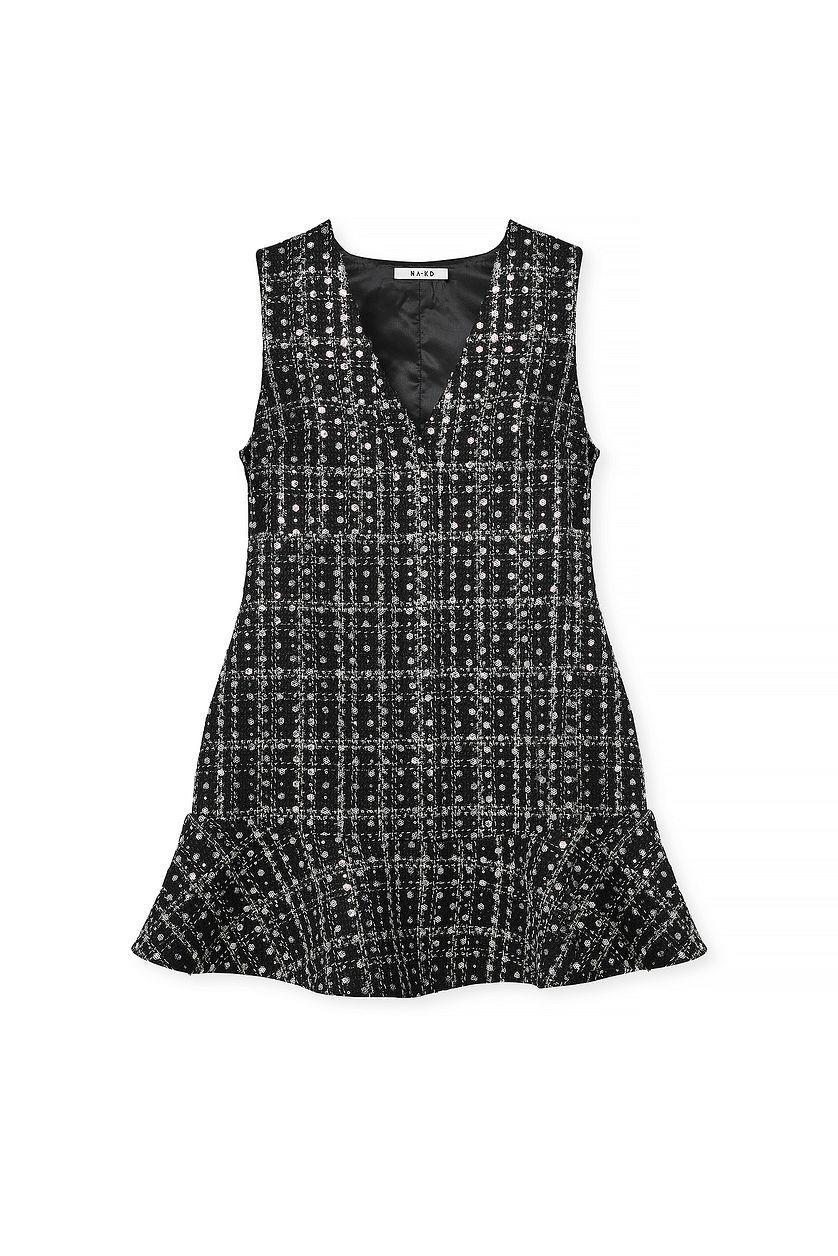 Tweed Sequin Mini Dress Product Image