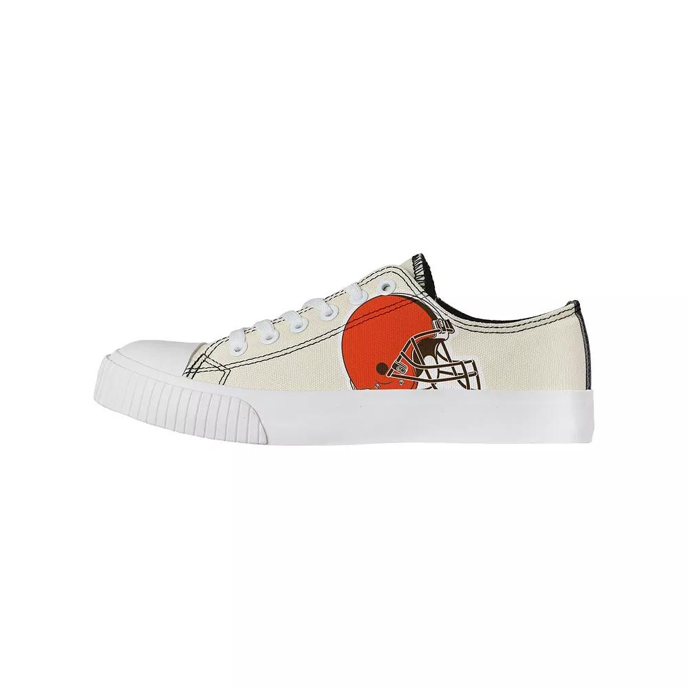 Women's FOCO Cream Cleveland Browns Low Top Canvas Shoes,  Product Image