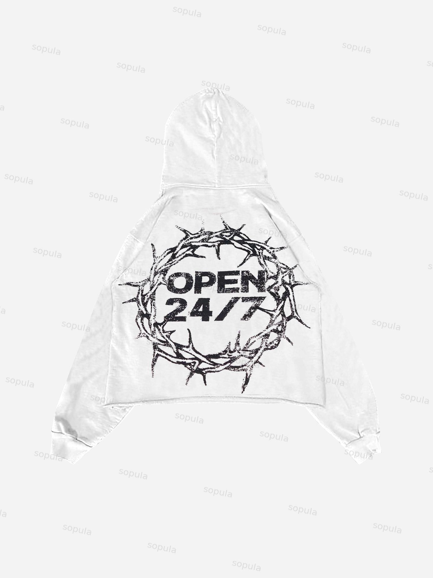 God's Helpline Faith Graphic Cropped Hoodie Product Image