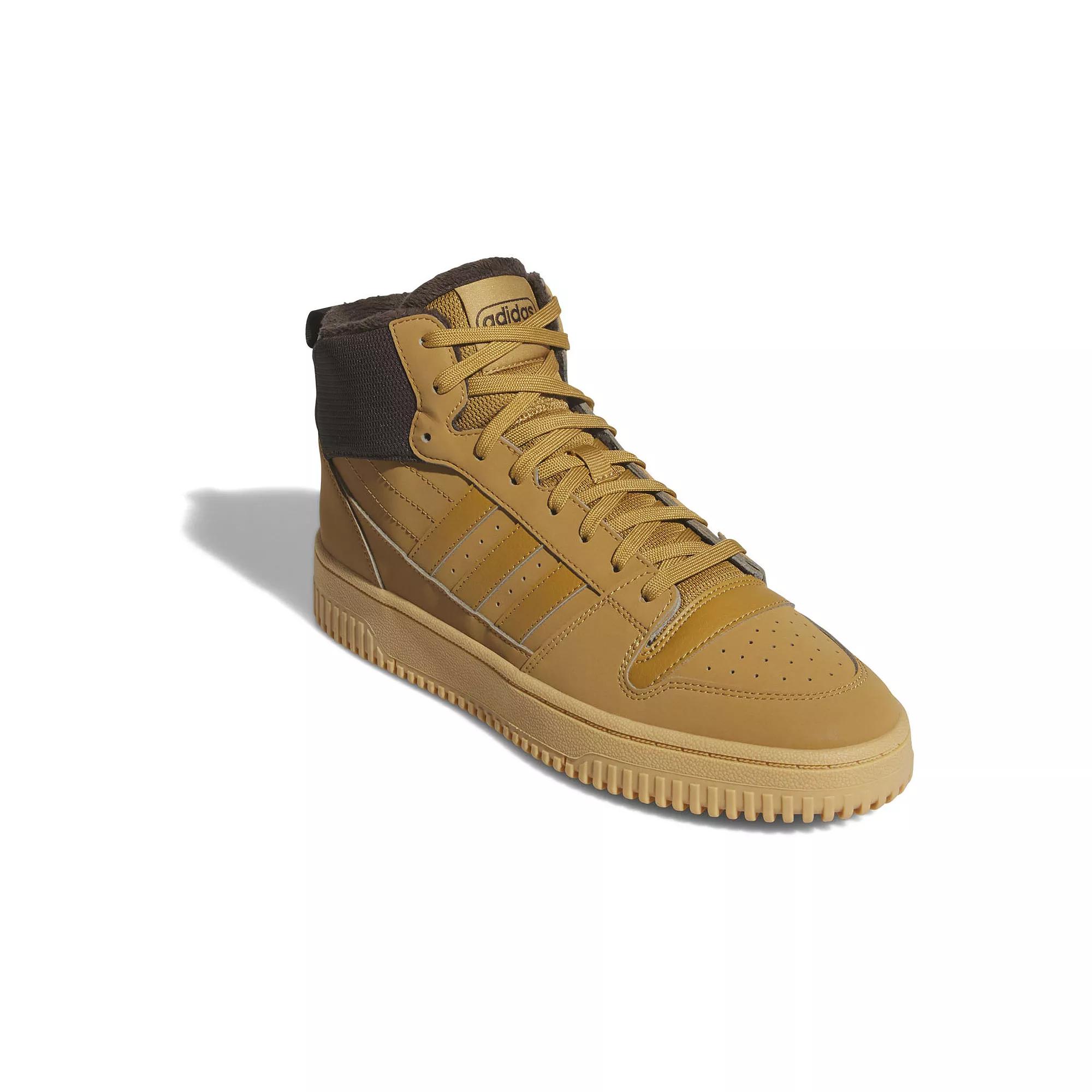 adidas Break Start Mid Men's Winterized Basketball Shoes, Size: 7.5, Dark Brown Gum Product Image