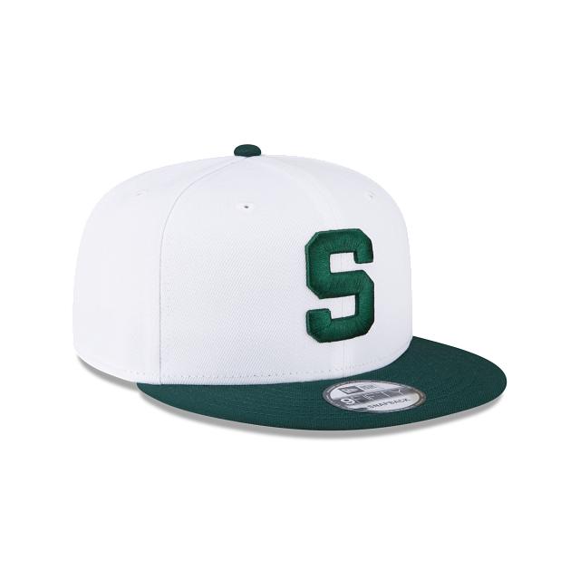 Michigan State Spartans White 9FIFTY Snapback Hat Male Product Image