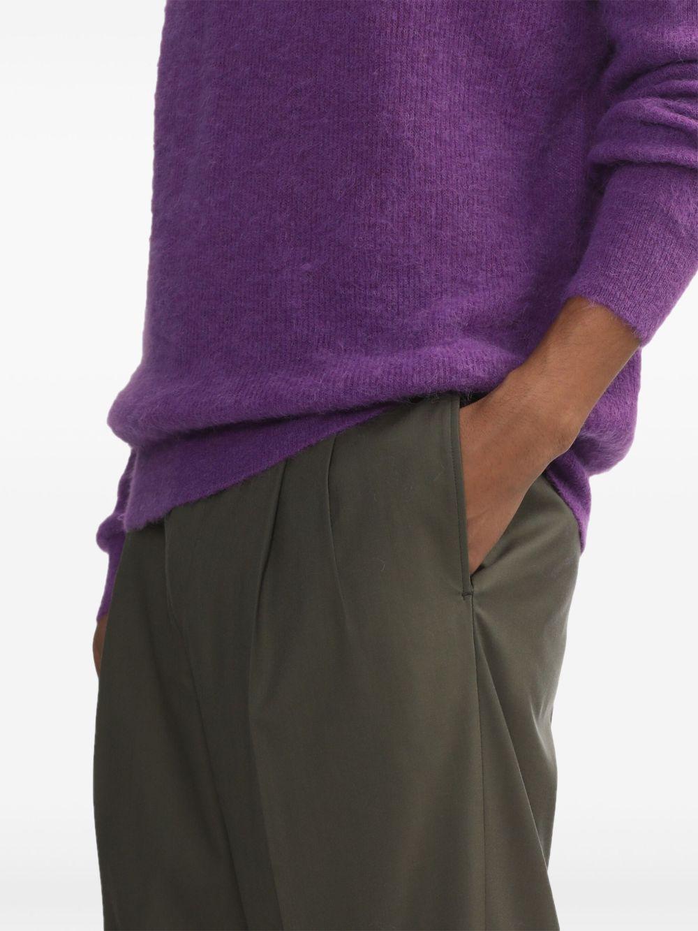 pressed crease straight-leg trousers  Product Image