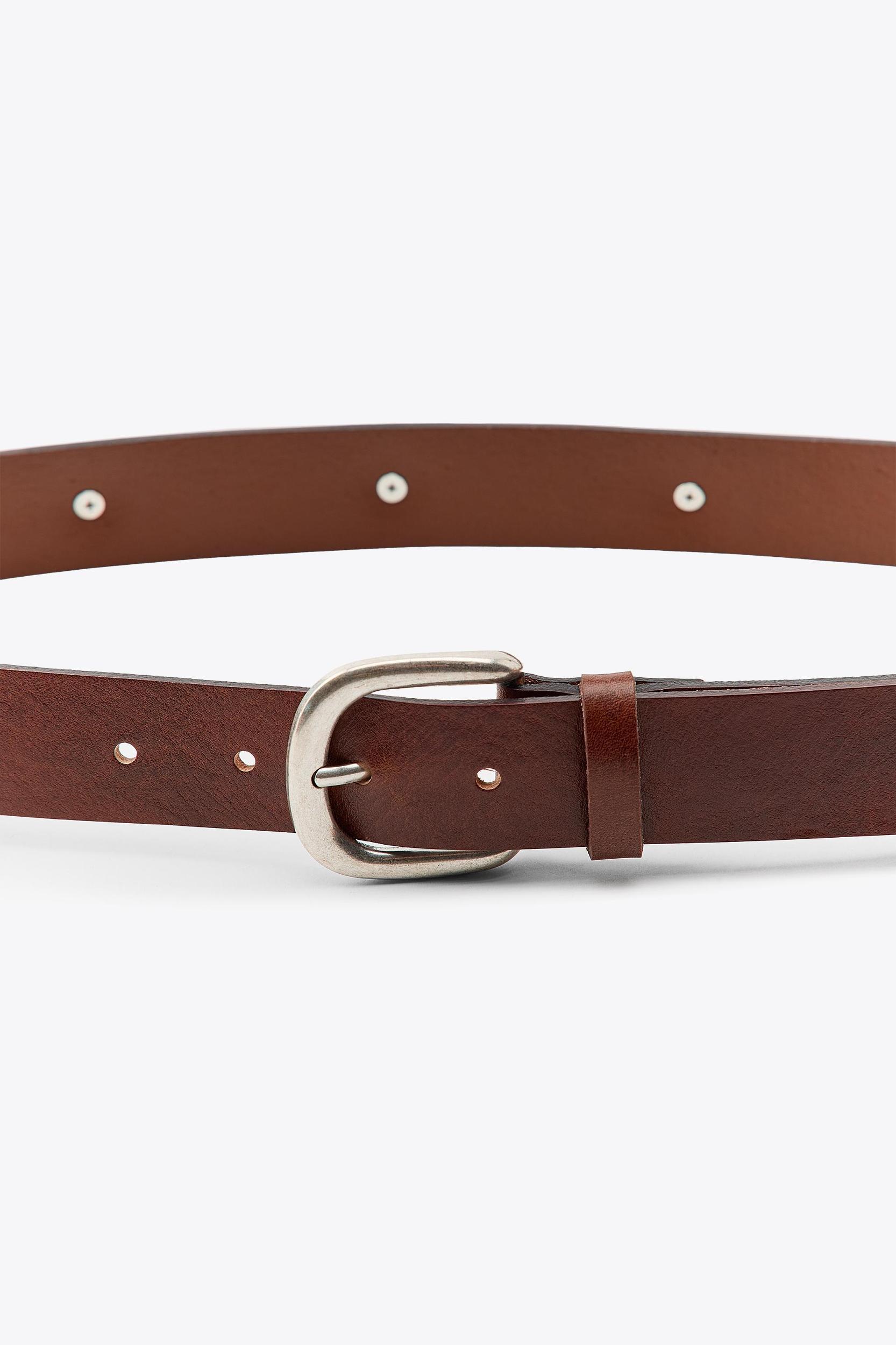 STUDDED LEATHER BELT Product Image