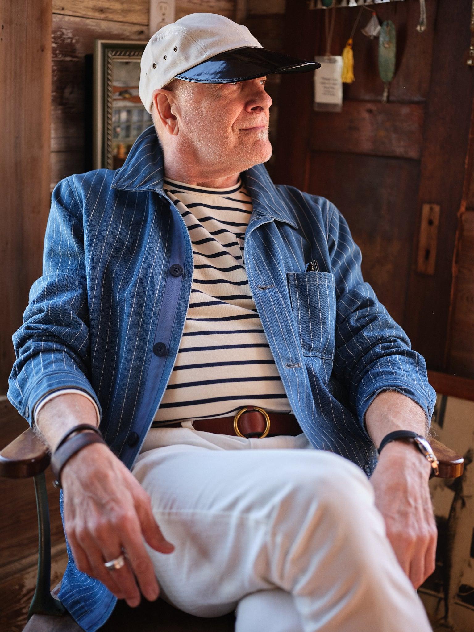 French Workman’s Jacket in Pinstripe Denim Product Image