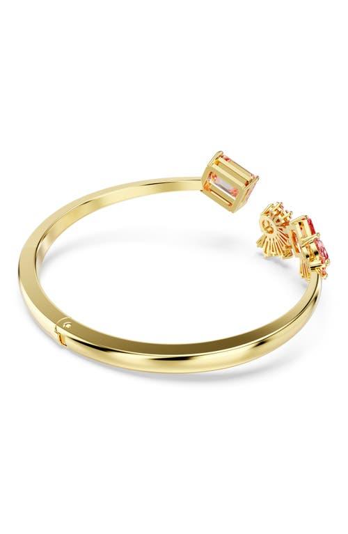 SWAROVSKI Gema Bangle Gold Shiny Pink In Silver Tone Product Image