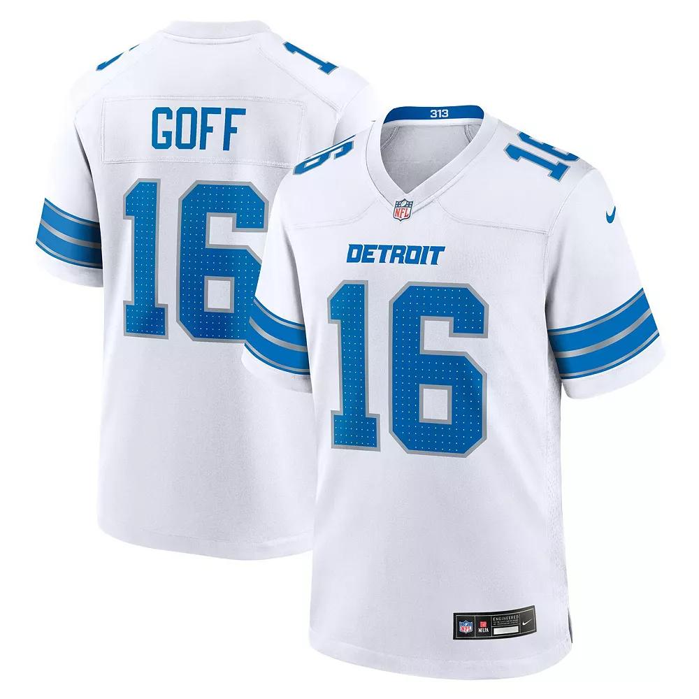 Men's Nike Jared Goff White Detroit Lions Game Jersey,  Product Image