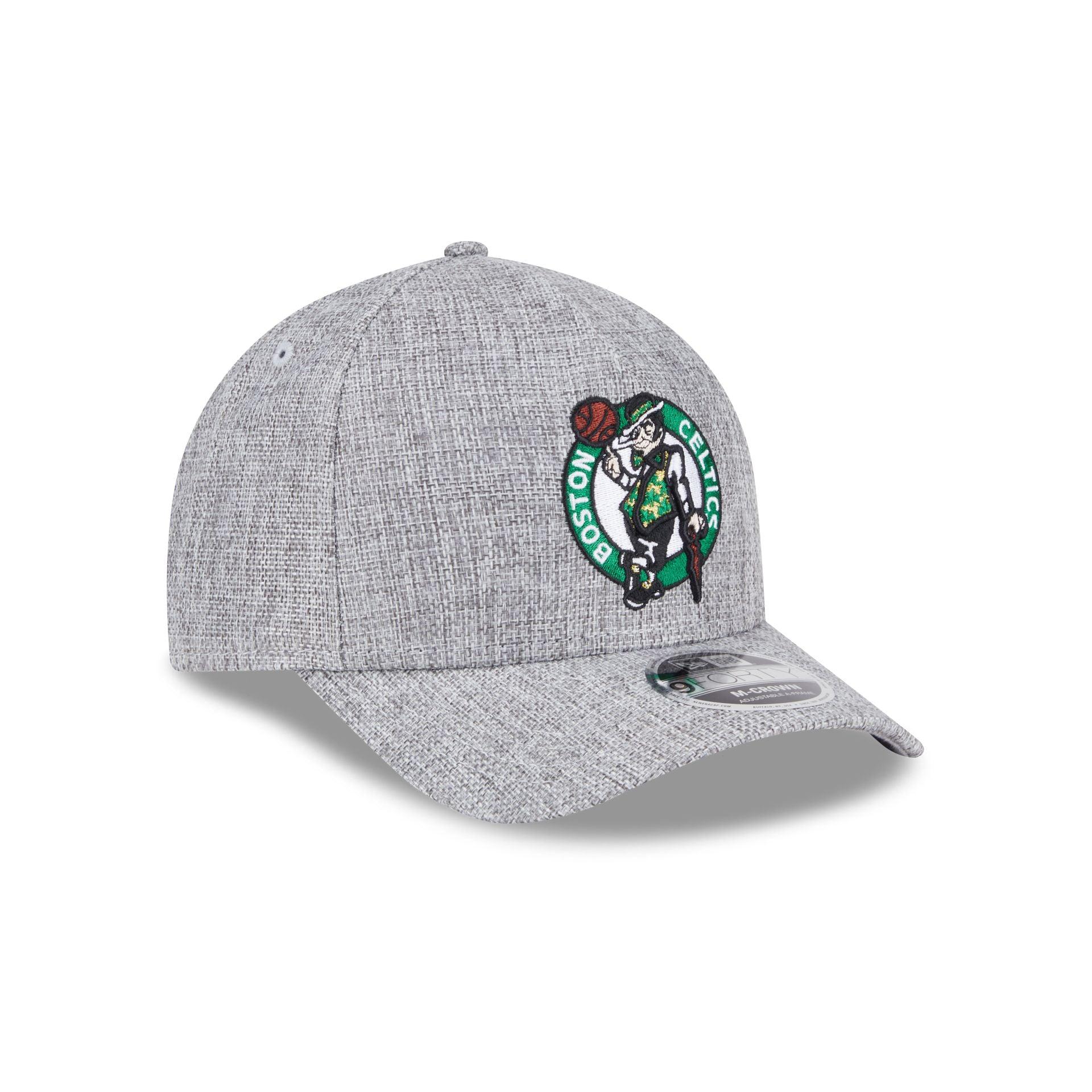 Boston Celtics Cotton Weave Gray 9FORTY M-Crown A-Frame Snapback Hat Male Product Image