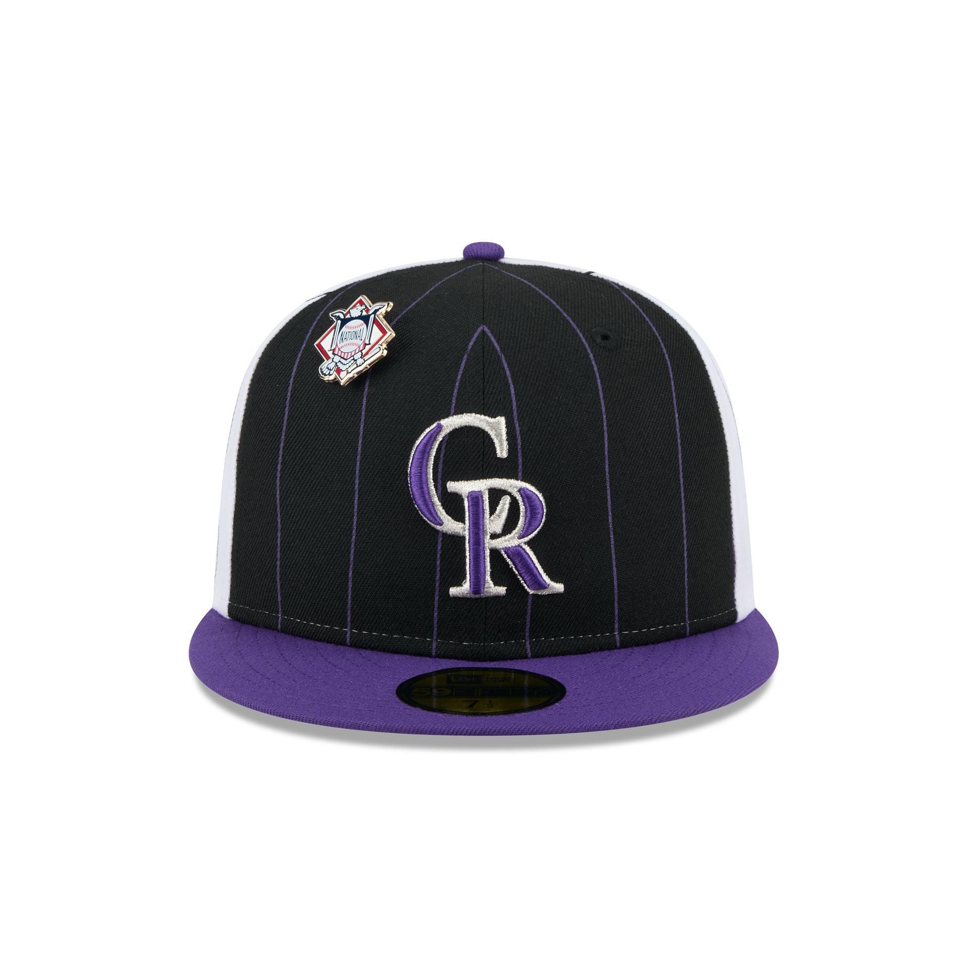 Colorado Rockies Pinstripe League Pin 59FIFTY Fitted Hat Male Product Image