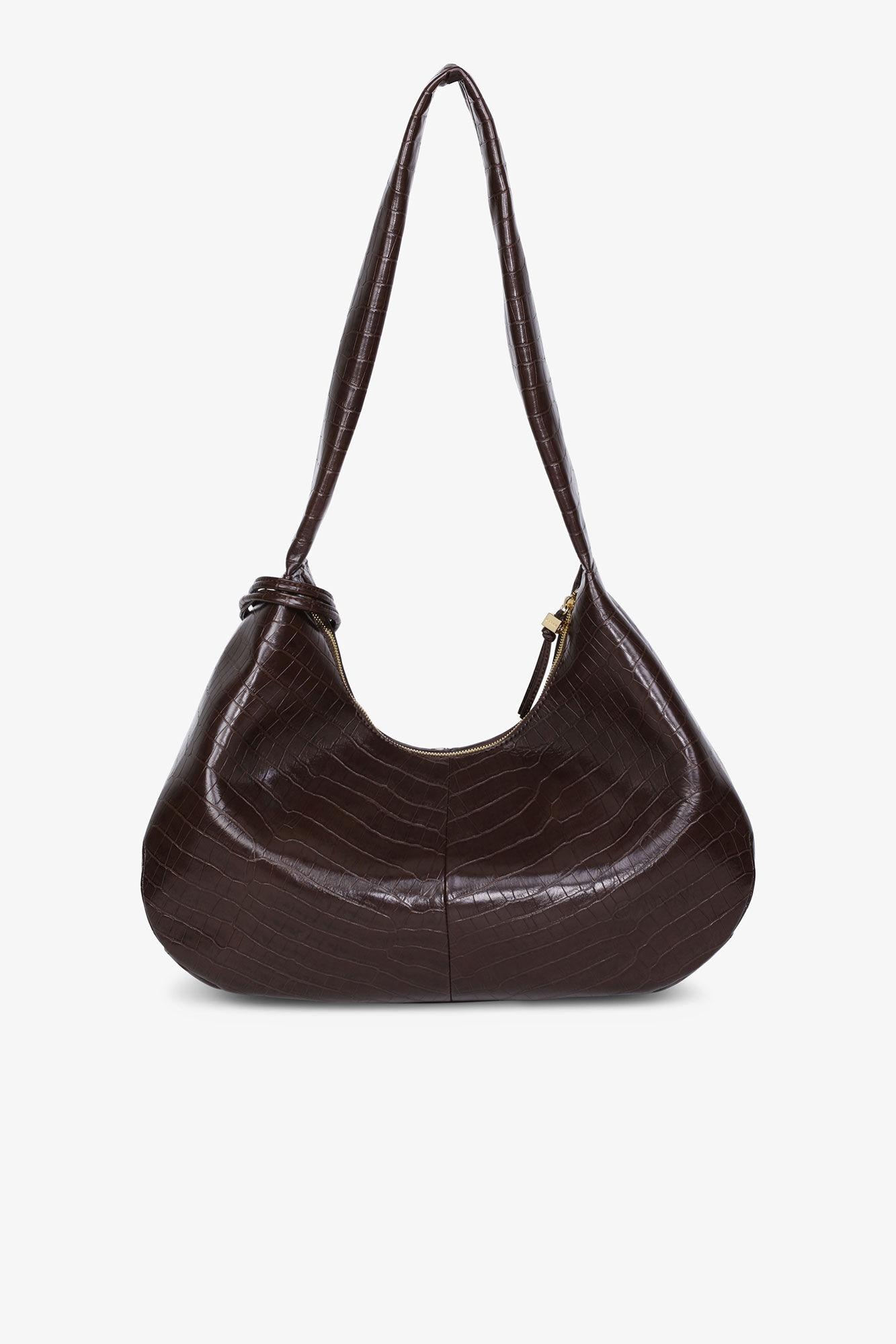 Brown Croco Medium Hobo Bag Product Image