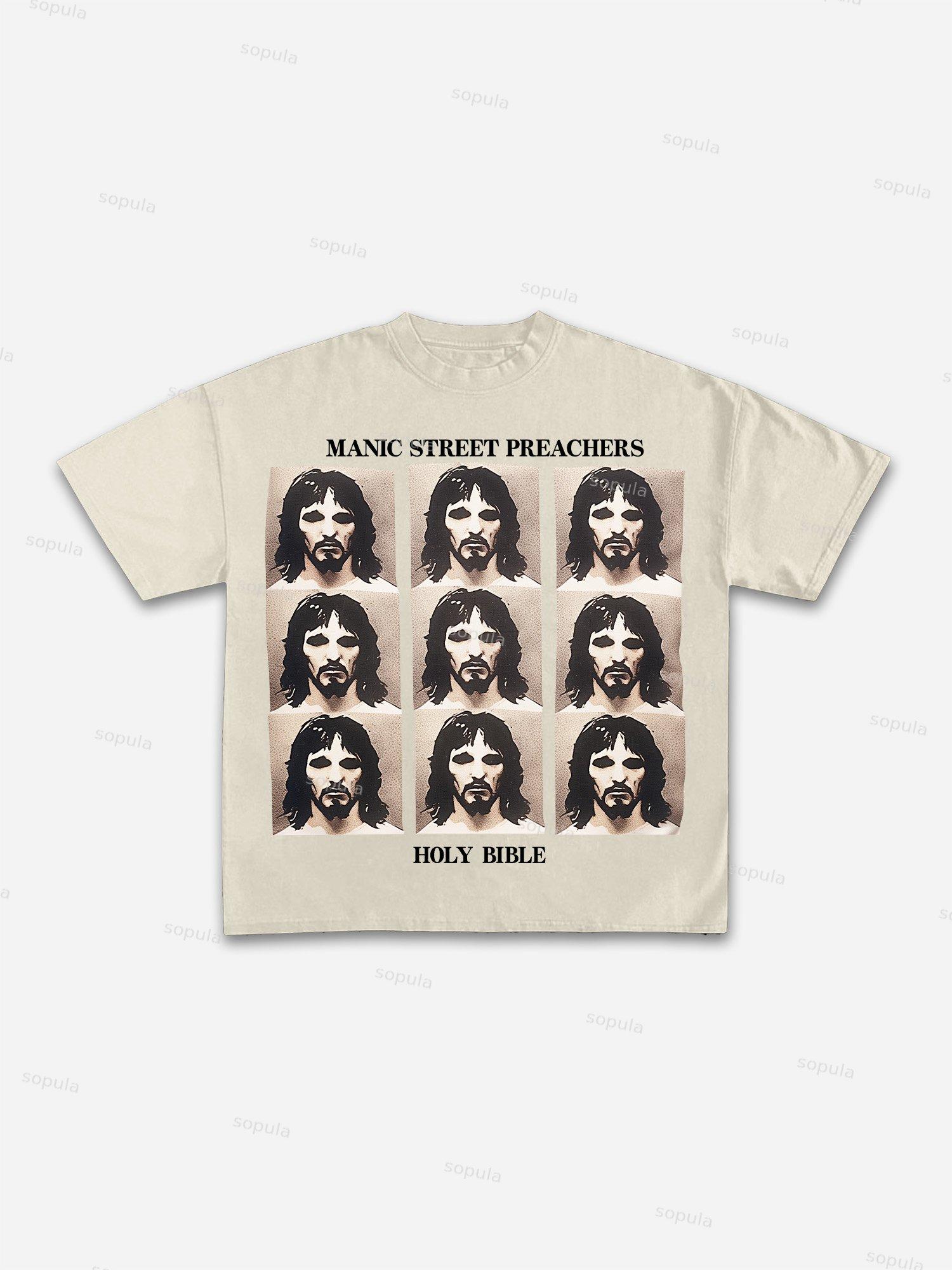 God's Guide Vintage Madonna Graphic Cotton T-shirt Product Image