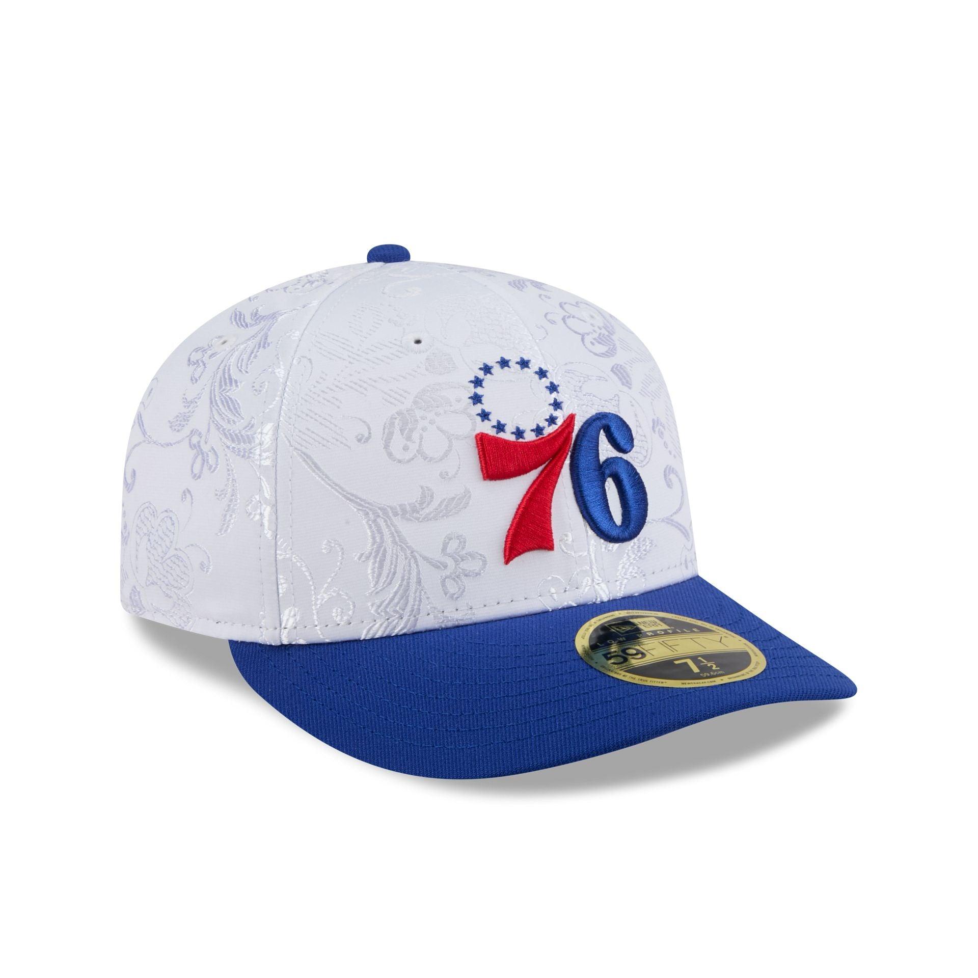 Philadelphia 76ers Floral Shine Low Profile 59FIFTY Fitted Hat Male Product Image