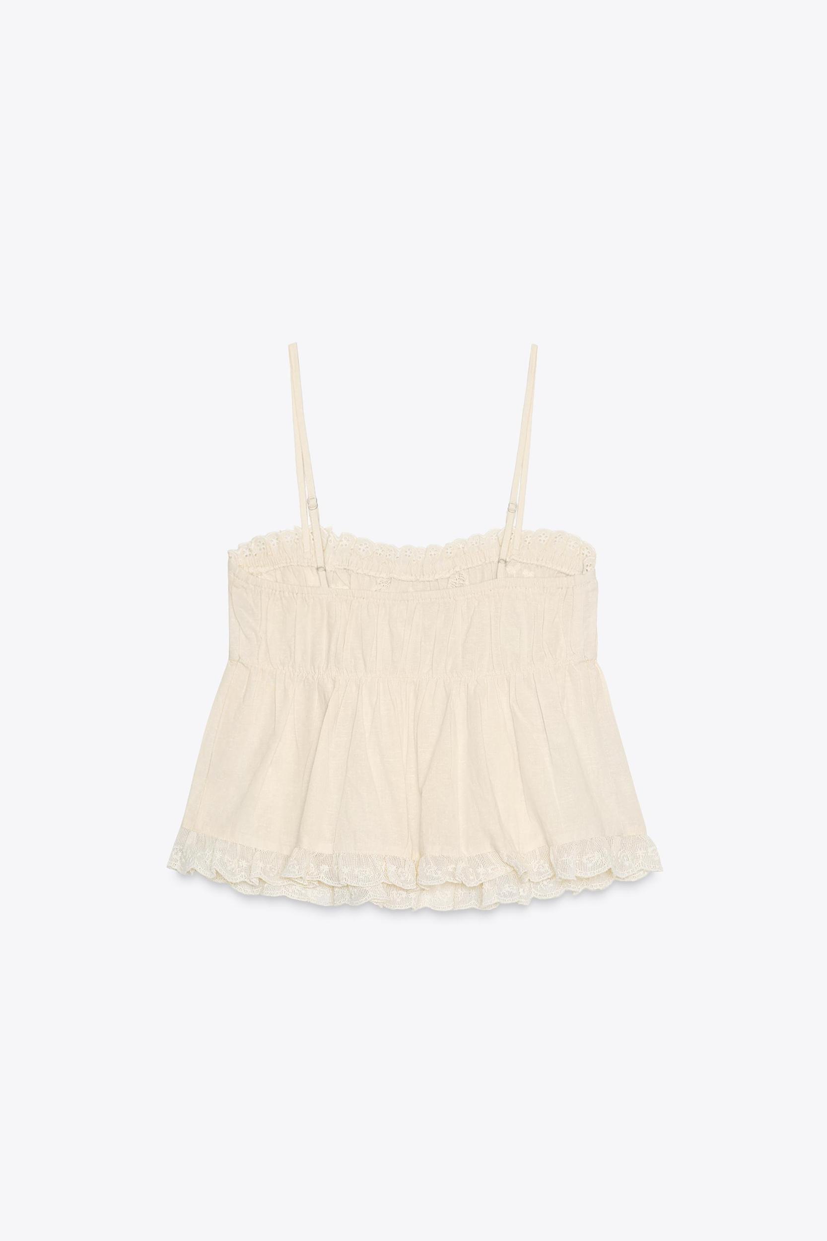 EMBROIDERED ELASTICIZED TOP Product Image