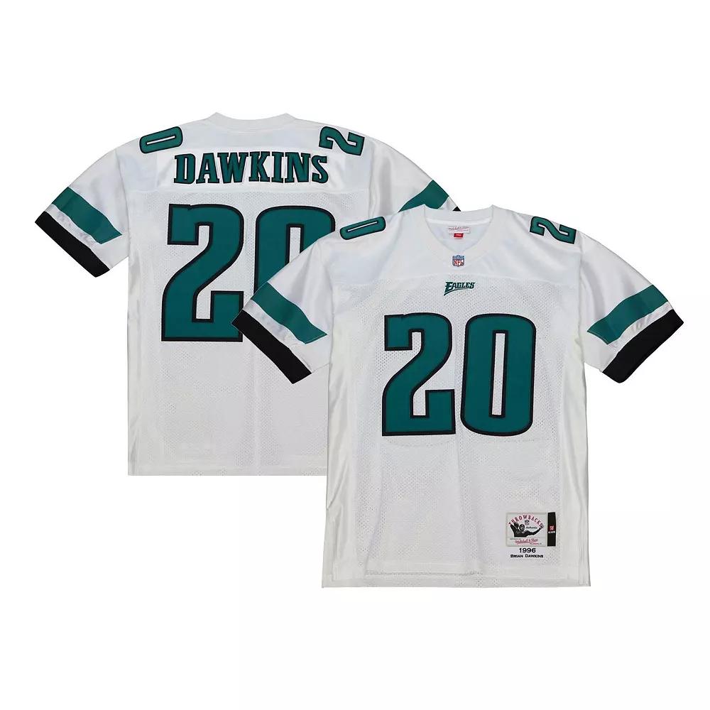 Men's Mitchell & Ness Brian Dawkins White Philadelphia Eagles 1996 Authentic Throwback Retired Player Jersey,  Product Image