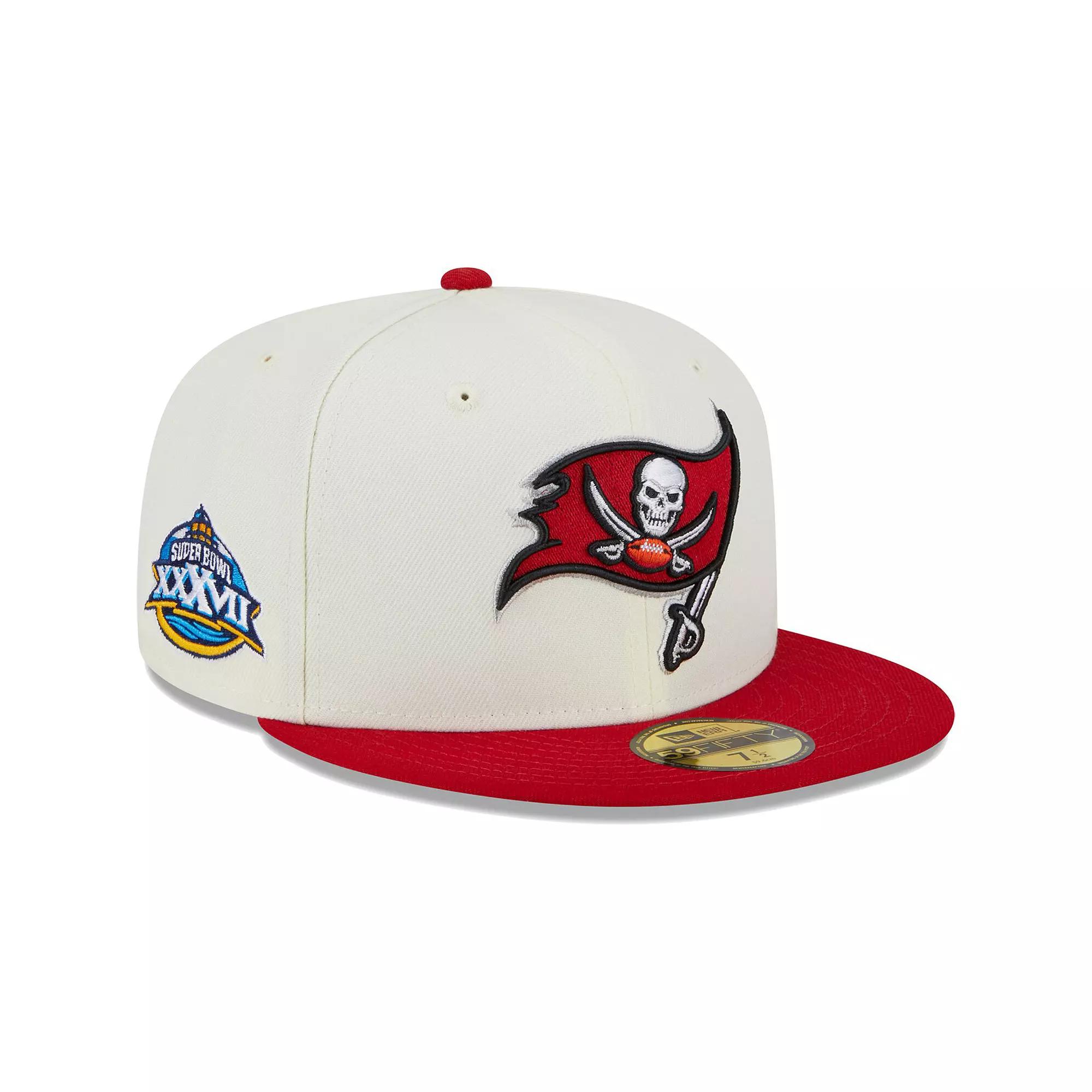 Men's New Era Cream Tampa Bay Buccaneers Retro 59FIFTY Fitted Hat, Size: 7 7/8, Beige Product Image