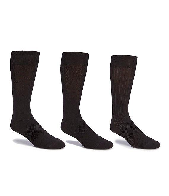 Gold Label Roundtree & Yorke Textured Microfiber Crew Dress Socks Product Image