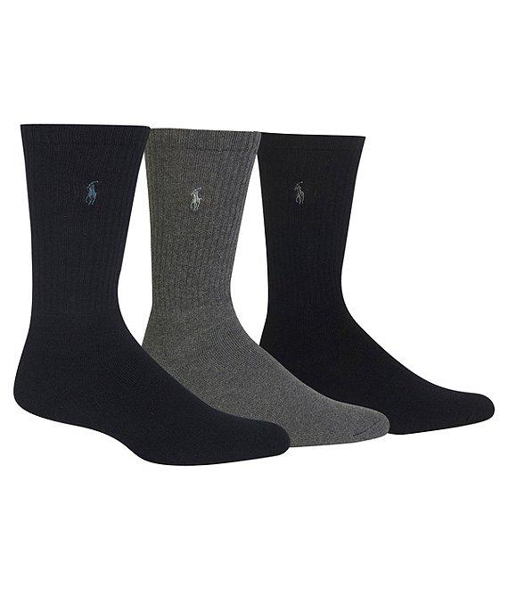 Polo Ralph Lauren Cushioned Rib Crew Socks 3-Pack Product Image