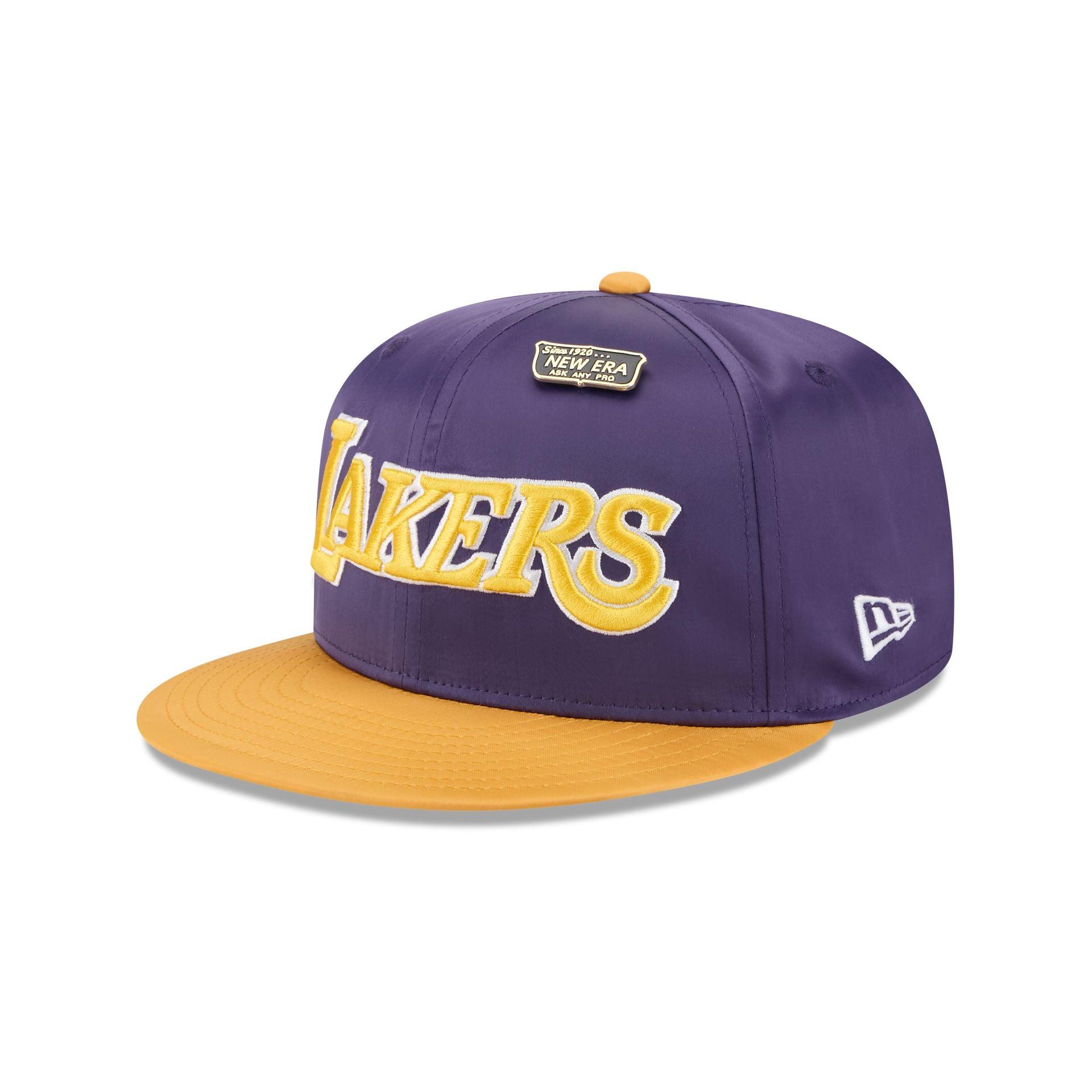 Los Angeles Lakers Satin Pin 9FIFTY Snapback Hat Male Product Image
