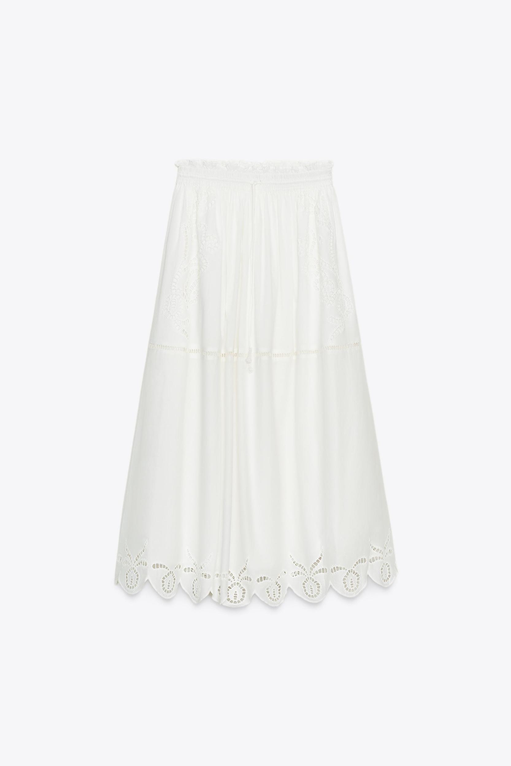 EMBROIDERED LONG SKIRT ZW COLLECTION Product Image