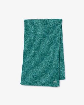 Mercerized Carded Wool Rib Knit Scarf Product Image