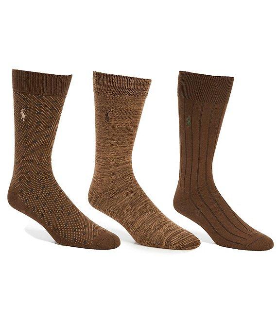 Polo Ralph Lauren Super Soft Diamond Dot Crew Dress Socks 3-Pack Product Image