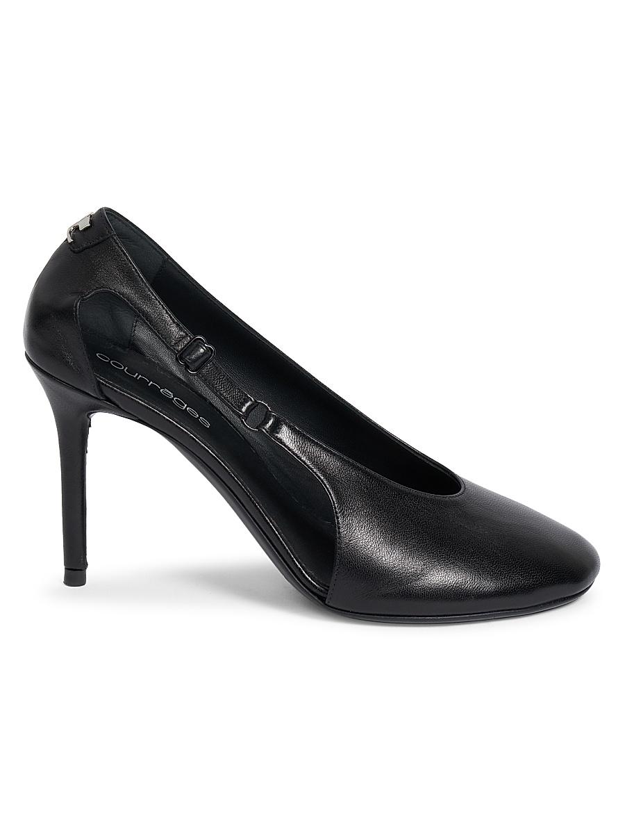 Womens 424 Oblique-Strap Leather Pumps Product Image