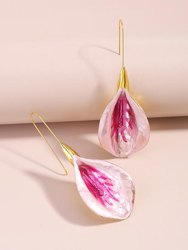 Flower Shape Drop Earrings Earrings Accessories Product Image