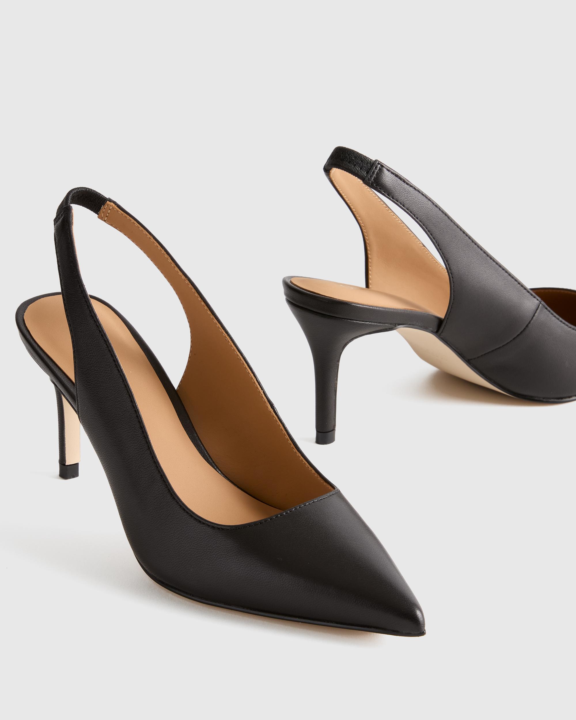 Quince | Women's Italian Leather Slingback 75mm Heel Product Image