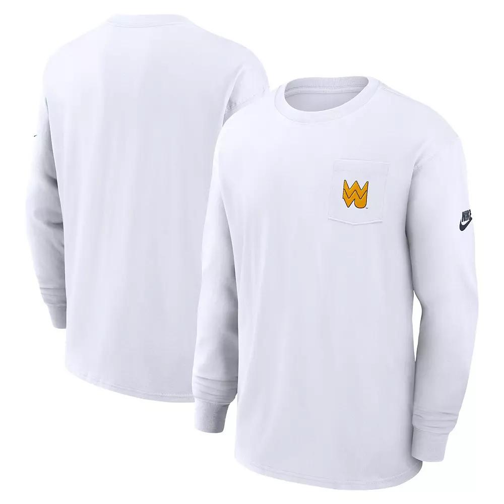 West Virginia Mountaineers Legacy Max90 Pocket Nike Mens College Long-Sleeve T-Shirt | 01ND10AWVV-DHV Product Image