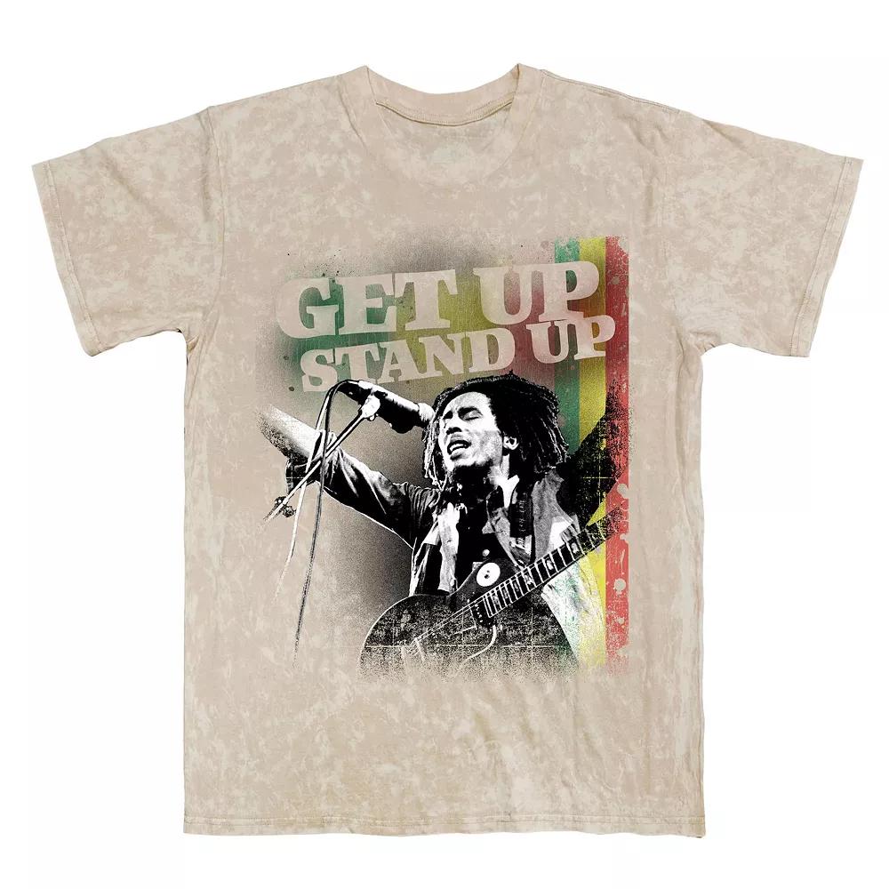 Men's Bob Marley Get Up Graphic Tee, Size: Medium, Natural Mineral Blue Product Image
