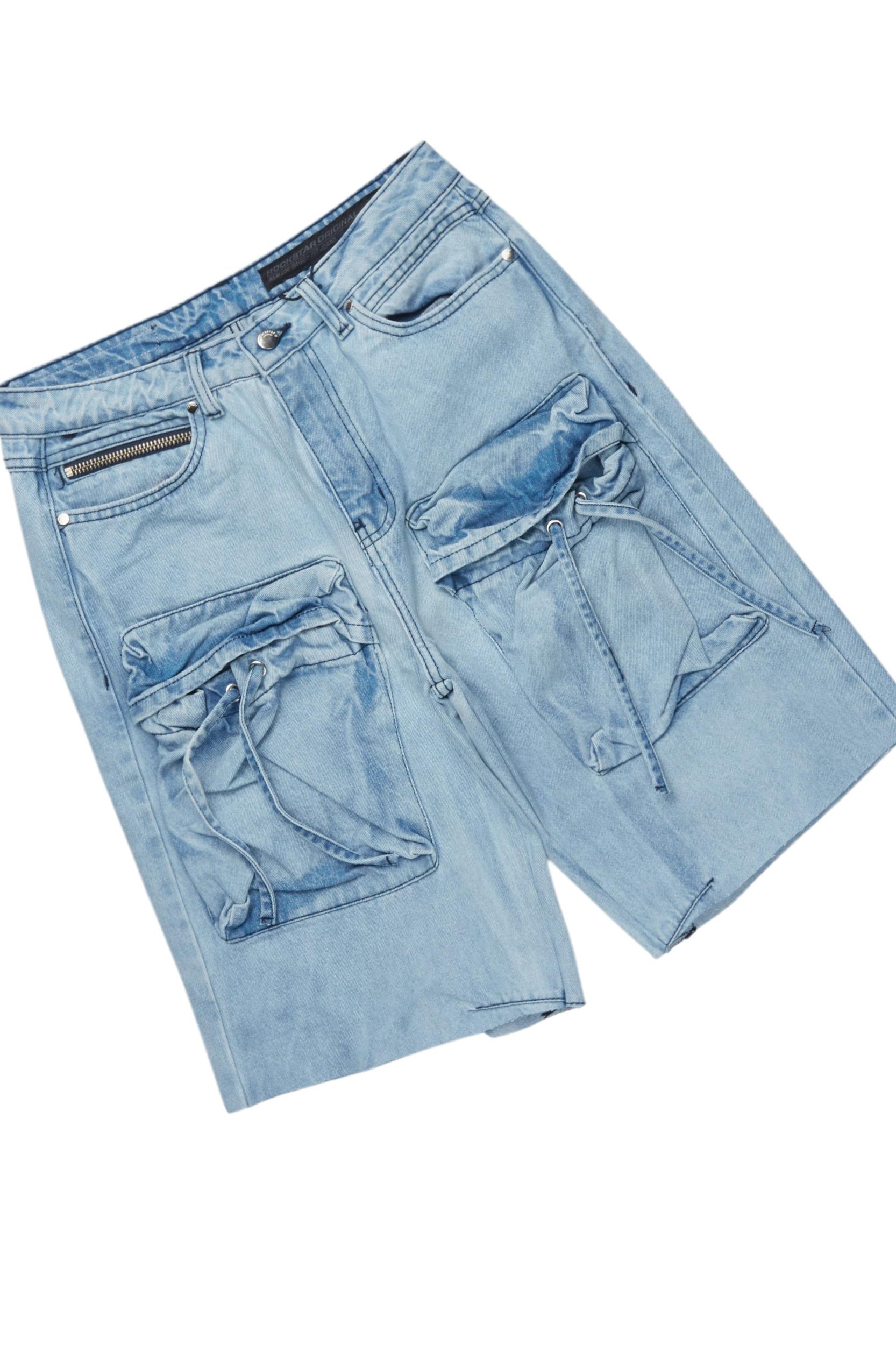 Amos Royal T-Shirt/Denim Short Set Male Product Image