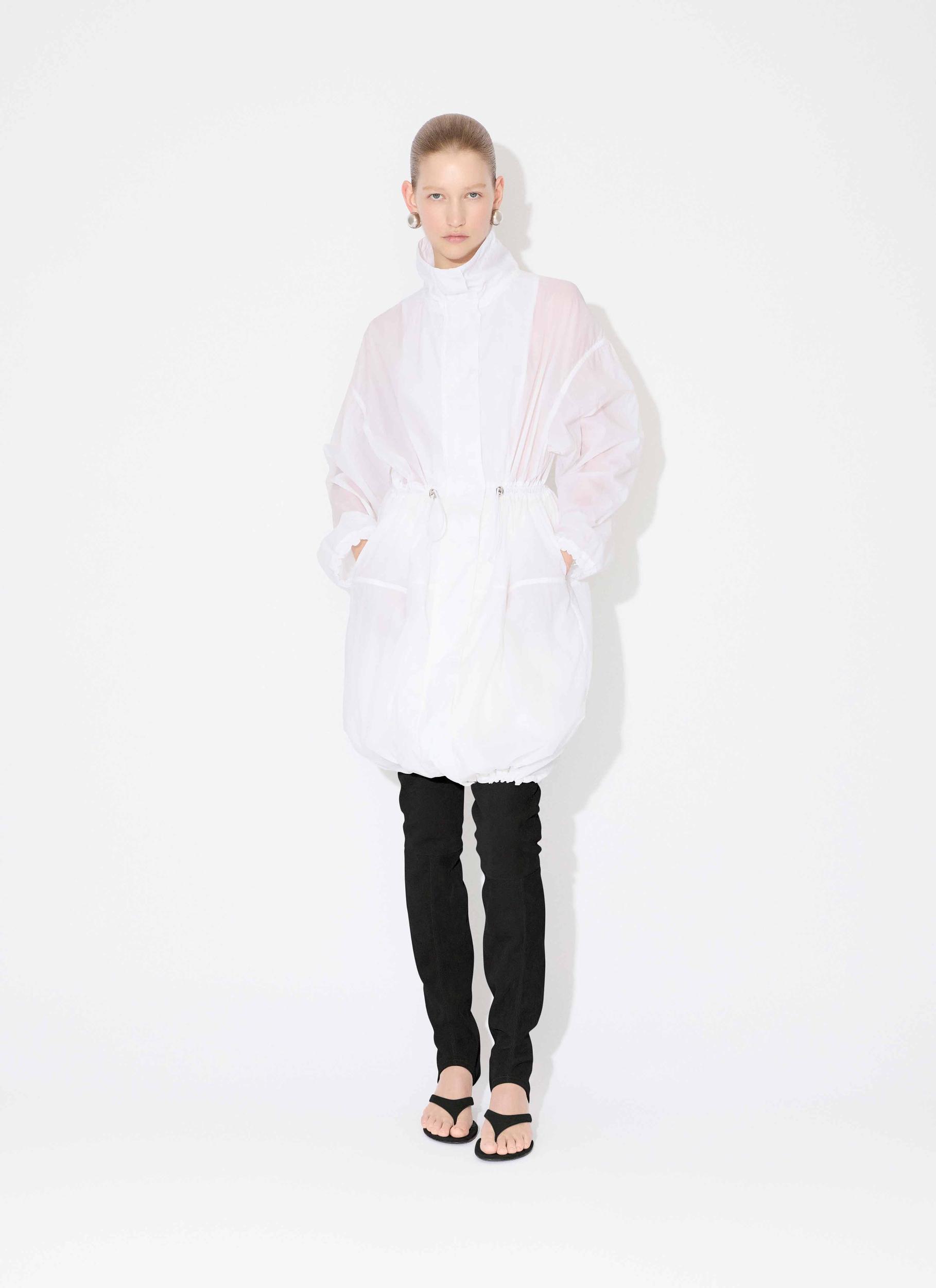 WHITE SOFT NYLON BUBBLE SKIRT Product Image