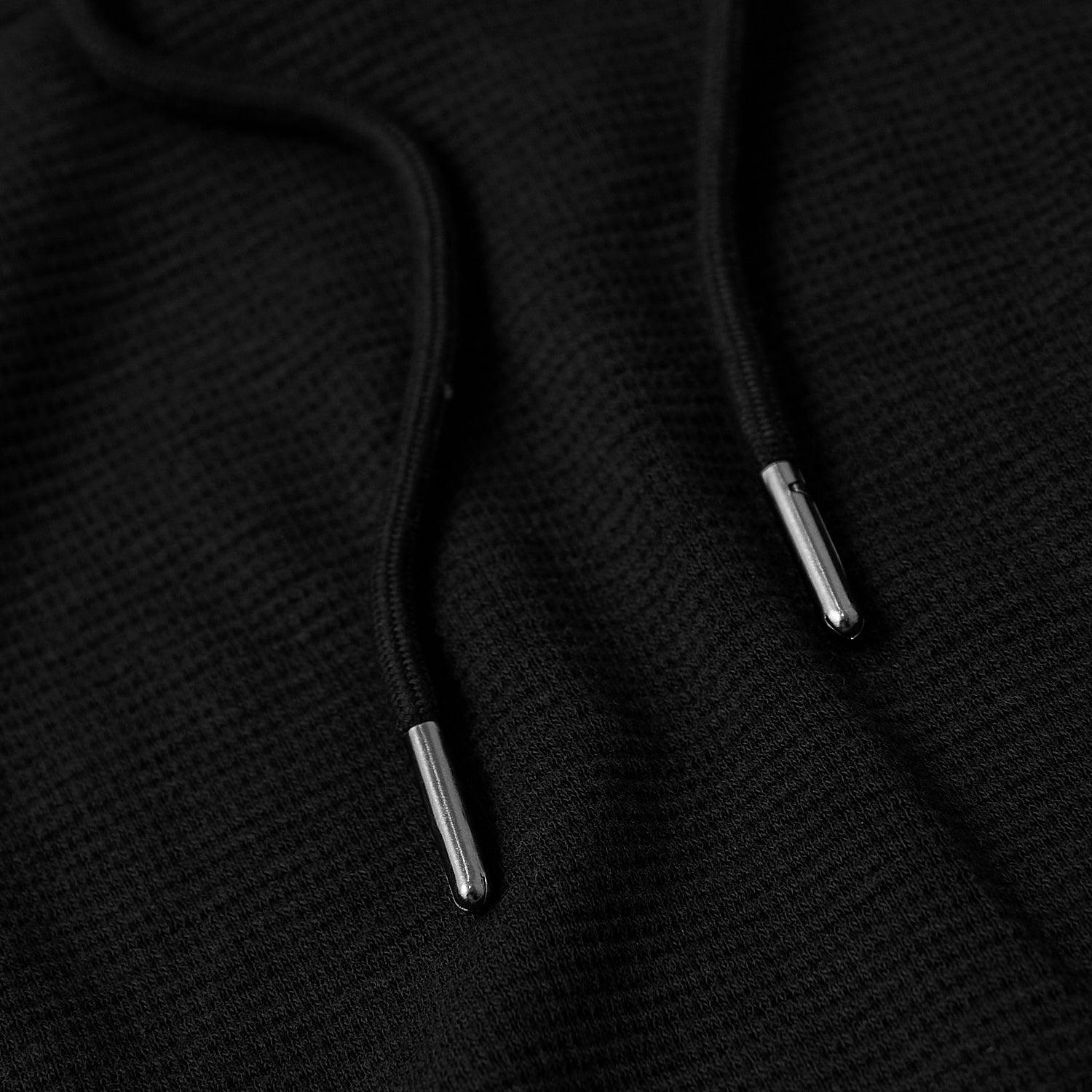 Black Waffle Hoodie Product Image