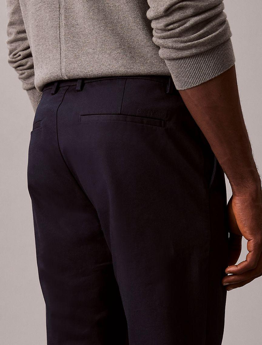 Cotton Stretch Slim Trousers Product Image